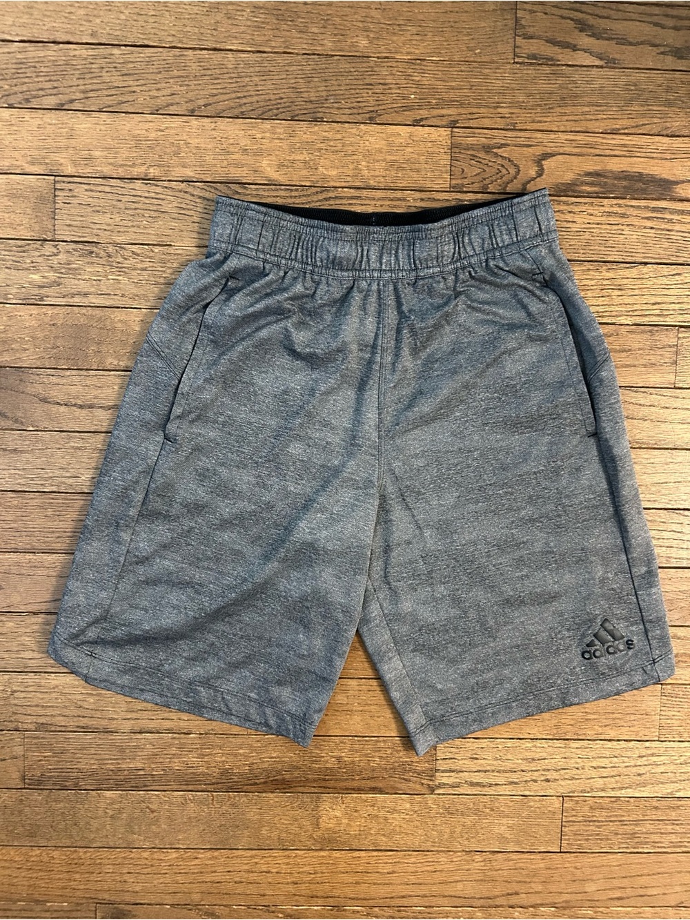 adidas Men's Heather Gray Athletic Shorts with Logo